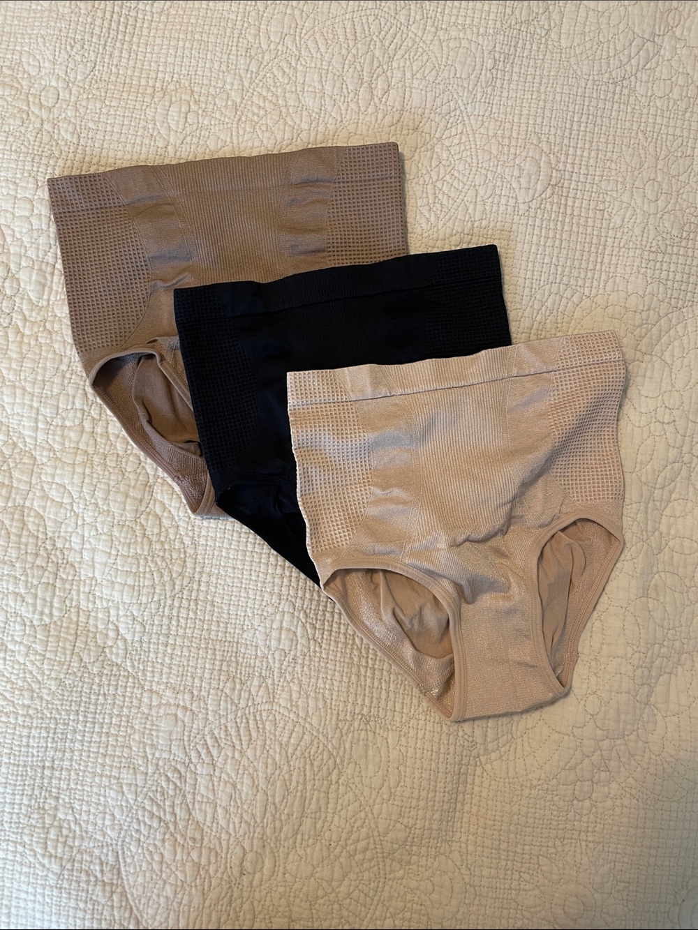 High-Waist Shaping Briefs - 3-Pack (Nude, Black, Taupe)